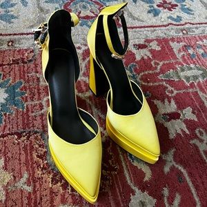 VERSACE fall 2022 Satin platform heels